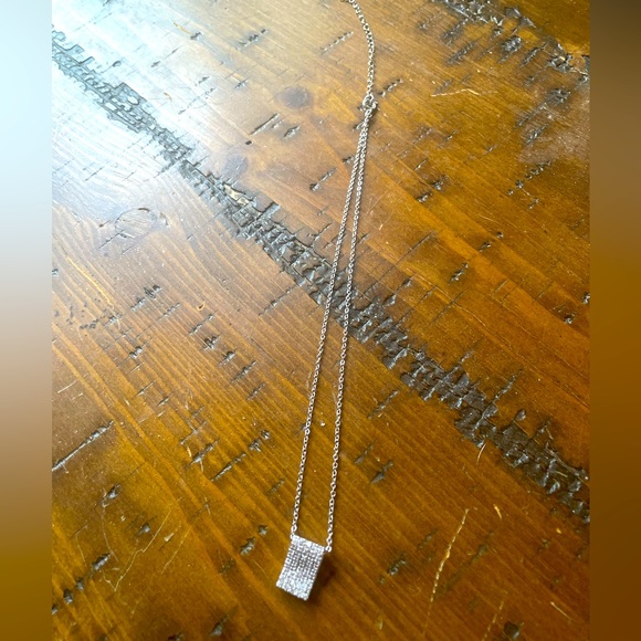 Silver tone CZ pendant Necklace - Picture 3 of 3